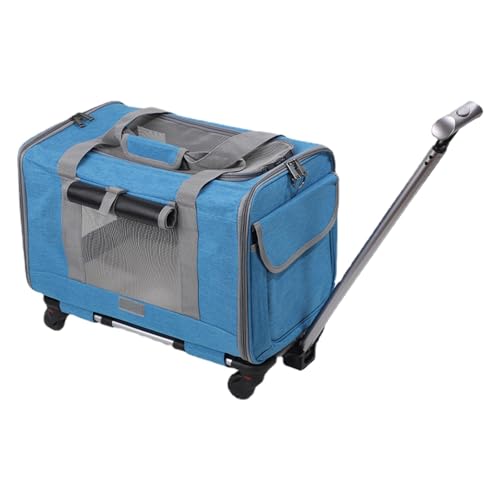 Hundetragetasche für Reisen | Griff für Katzen | Haustier-Kinderwagentasche, tragbare Katzentragetasche für Reisen, Haustier-Tragetasche, mit Tragegurt, weich rollend, von Fluggesellschaften von Generisch
