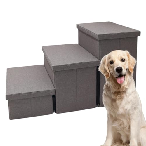 Hundetreppe Für Hohe Betten – Faltbare Haustiertreppe, Hundetreppenrampe, Rutschfeste Katzenleiter, Welpenbettleiter, Agility-Ausrüstung Für Hunde, Hundetreppen Und -stufen, Hundestufen Für Kleine Hun Hundetreppe Für Hohe Betten – Faltbare Haustiertreppe, Hundetreppenrampe, Rutschfeste Katzenleiter, Welpenbettleiter, Agility-Ausrüstung Für Hunde, Hundetreppen Und -stufen, Hundestufen Für Kleine Hun von Generisch