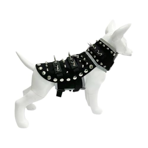 Hundeweste mit Spitzen, Weste mit Spitzen für kleine Hunde | Geschirr für mit – reflektierender, verstellbarer Mantel für Anti-Koyote, Schutz für Camping von Generisch