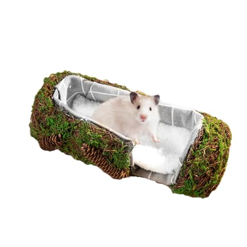 Igelbett, Kleintierbett In Kessel-Zylinder-Form Mit Abnehmbarem Design, Handgewebte Kunstpflanzen Hamstergehege Abnehmbares Zubehör Als Ruheplatz, Reisehaus, Schlafhöhle Für Innen- & Außenbereich von Generisch