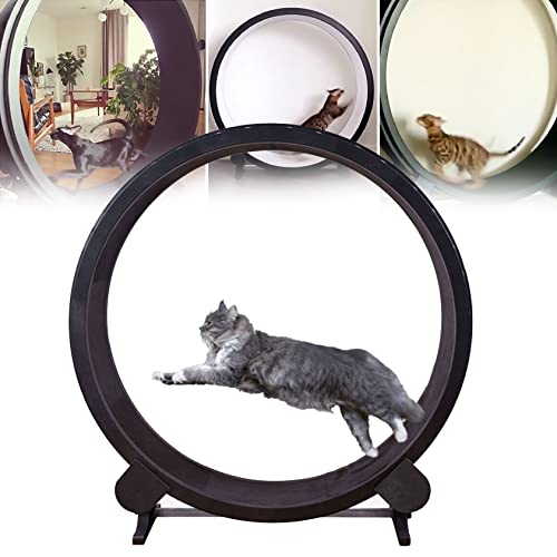 Indoor Cat Running Wheel Pet Machine Exercise Large Treadmill with Carpeted Runway Sport Toy Scratching Fun Wheel Exerciser for Cats von Generisch