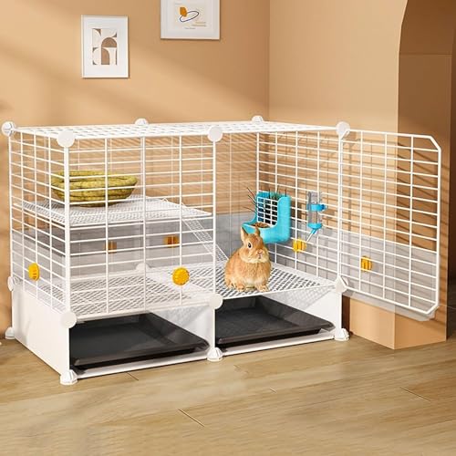Indoor Kaninchenstall, Tragbarer atmungsaktiver Stall für Hunde, Katzen, Kaninchen, Welpen und Haustiere von Generisch