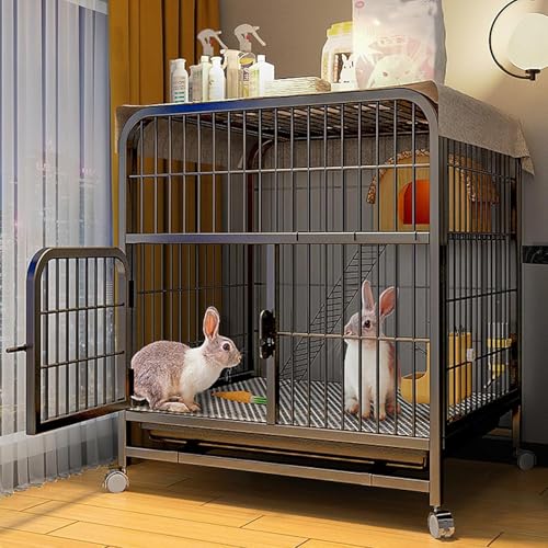 Indoor Kaninchenstall Hasenkäfig Eisenkonstruktion Einfache Montage für kleine Haustiere Indoor Kaninchenstall Hasenkäfig Eisenkonstruktion Einfache Montage für kleine Haustiere von Generisch