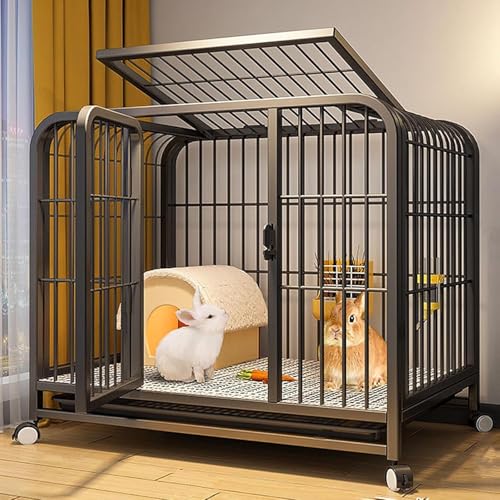 Indoor Kaninchenstall Hasenkäfig Eisenkonstruktion Einfache Montage für kleine Haustiere Indoor Kaninchenstall Hasenkäfig Eisenkonstruktion Einfache Montage für kleine Haustiere von Generisch