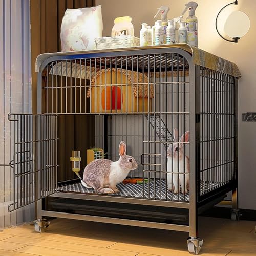 Indoor Kaninchenstall Hasenkäfig Eisenkonstruktion Einfache Montage für kleine Haustiere Indoor Kaninchenstall Hasenkäfig Eisenkonstruktion Einfache Montage für kleine Haustiere von Generisch