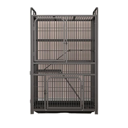 Indoor Katzengehege, einfach zu montieren, Vierkantrohrverstärkung mit Tablett und verstärktem Schloss für Katzen, Frettchen, Chinchillas, Kleintiere Indoor Katzengehege, einfach zu montieren, Vierkantrohrverstärkung mit Tablett und verstärktem Schloss für Katzen, Frettchen, Chinchillas, Kleintiere von Generisch