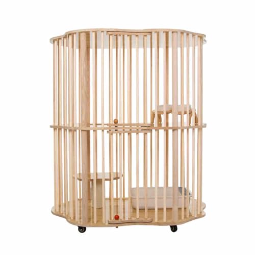 Indoor Katzengehege mit Rädern – Große Holzkäfige für Katzen, Frettchen, Hasen und Chinchillas – Ideale Übungskiste und Outdoor Indoor Katzengehege mit Rädern – Große Holzkäfige für Katzen, Frettchen, Hasen und Chinchillas – Ideale Übungskiste und Outdoor von Generisch