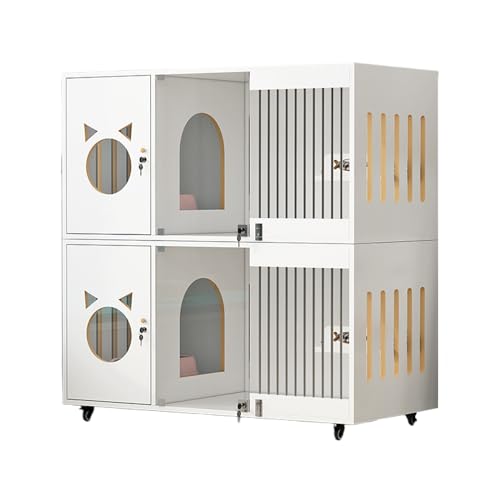 Indoor Katzenkäfig aus Holz mit verdicktem Design, mehrere Belüftungsöffnungen für optimalen Luftstrom, einfach zu montieren und zu bewegen, ideal für Katzen, Frettchen, Chinchillas, Kaninchen und Indoor Katzenkäfig aus Holz mit verdicktem Design, mehrere Belüftungsöffnungen für optimalen Luftstrom, einfach zu montieren und zu bewegen, ideal für Katzen, Frettchen, Chinchillas, Kaninchen und von Generisch