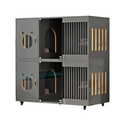 Indoor Katzenkäfig aus Holz mit verdicktem Design, mehrere Belüftungsöffnungen für optimalen Luftstrom, einfach zu montieren und zu bewegen, ideal für Katzen, Frettchen, Chinchillas, Kaninchen und Indoor Katzenkäfig aus Holz mit verdicktem Design, mehrere Belüftungsöffnungen für optimalen Luftstrom, einfach zu montieren und zu bewegen, ideal für Katzen, Frettchen, Chinchillas, Kaninchen und von Generisch