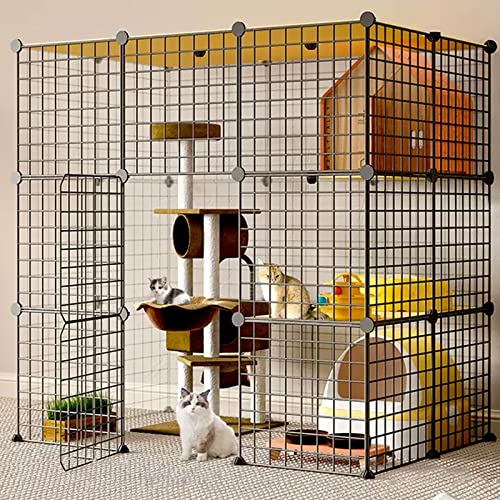 Indoor Katzenkäfige mit Dach - Dickeres Stahlgestell, Einfach zu montieren, Sichere Katzentragetasche, Super Trägergehege für große Katzen Indoor Katzenkäfige mit Dach - Dickeres Stahlgestell, Einfach zu montieren, Sichere Katzentragetasche, Super Trägergehege für große Katzen von Generisch