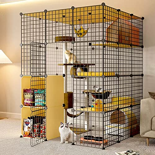 Indoor Katzenkäfige mit Dach - Dickeres Stahlgestell, Einfach zu montieren, Sichere Katzentragetasche, Super Trägergehege für große Katzen Indoor Katzenkäfige mit Dach - Dickeres Stahlgestell, Einfach zu montieren, Sichere Katzentragetasche, Super Trägergehege für große Katzen von Generisch