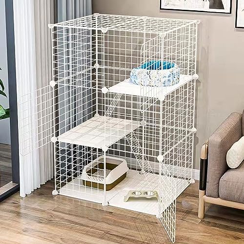 Indoor Mehrschichtiger Metalldrahtkäfig für Kleintiere mit großem Platz, ideal für Meerschweinchen, Frettchen und Chinchillas von Generisch