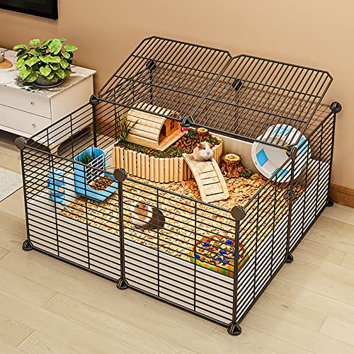Indoor Outdoor Haustier Laufstall Gehege Abnehmbarer Käfig für Katzen Hunde Kleintiere Sicheres Spielplatz Haus von Generisch