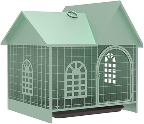 Indoor Outdoor Hundehütte, Robustes Eisen-Haustierhaus für kleine Rassen, UV-beständiger wasserdichter Villenkäfig für Hunde und Katzen Indoor Outdoor Hundehütte, Robustes Eisen-Haustierhaus für kleine Rassen, UV-beständiger wasserdichter Villenkäfig für Hunde und Katzen von Generisch