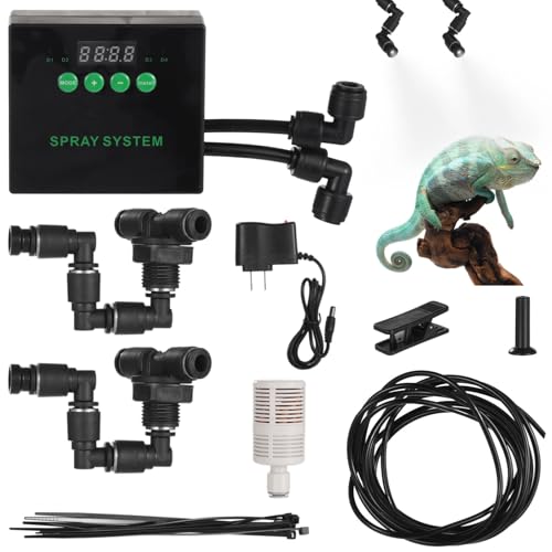 Intelligentes Reptilien-Nebelsystem mit Timer & 2 frei rotierenden Düsen für Schlangen, Eidechsen und Pflanzen Intelligentes Reptilien-Nebelsystem mit Timer & 2 frei rotierenden Düsen für Schlangen, Eidechsen und Pflanzen von Generisch