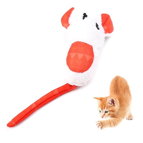 Interaktives Plüsch-Kätzchenspielzeug – bezaubernde, niedliche, weiche und wiederverwendbare Maus für Katzen mit lustiger Beißfunktion von Generisch