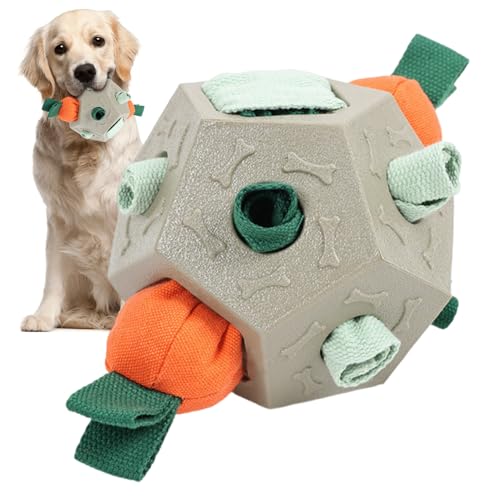 Interaktives Spielzeug zum Verstecken von Tierfutter, Leckerli-Dosierung, Kauspielzeug, Anreicherung, Hundeball, 13 x 13 x 10 cm, vielseitig, ansprechender Quietschspaß für Haustiere Interaktives Spielzeug zum Verstecken von Tierfutter, Leckerli-Dosierung, Kauspielzeug, Anreicherung, Hundeball, 13 x 13 x 10 cm, vielseitig, ansprechender Quietschspaß für Haustiere von Generisch