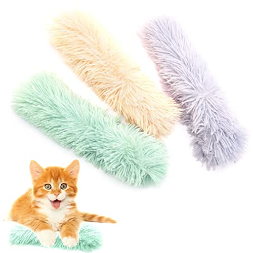 Interaktives Zahnen für Haustiere, Katzen, 3 Stück, Kätzchen-Spielzeug, Plüsch-Katzenminze, Knisterspielzeug von Generisch
