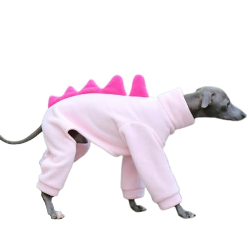 Italienischer Windhund-Hundekostüm, niedlicher Fleece-Dinosaurier-Rollkragen-Overall, warmer Pullover für kleine und mittelgroße Hunde, Winter-Pyjamas und Outfits von Generisch