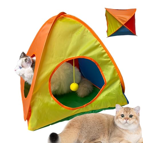 Kätzchenzelt – Indoor-Outdoor-Haustier-Trainingszelt – interaktives Reise-Hundekäfig, buntes Gehege für Garten, Rasen, Balkon, Wohnzimmer Kätzchenzelt – Indoor-Outdoor-Haustier-Trainingszelt – interaktives Reise-Hundekäfig, buntes Gehege für Garten, Rasen, Balkon, Wohnzimmer von Generisch
