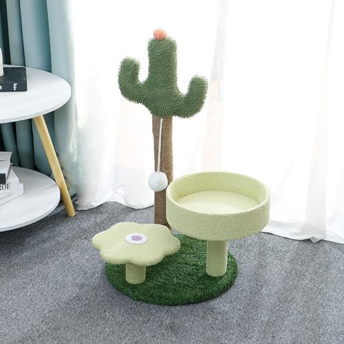 Kaktus-Katzenbaum für Indoor-Katzen, niedlicher Katzenturm mit Sisal-Kratzbaum, Sitzstangen und Sprungplattform, kleines Katzen-Aktivitätszentrum zum Spielen und Klettern Kaktus-Katzenbaum für Indoor-Katzen, niedlicher Katzenturm mit Sisal-Kratzbaum, Sitzstangen und Sprungplattform, kleines Katzen-Aktivitätszentrum zum Spielen und Klettern von Generisch