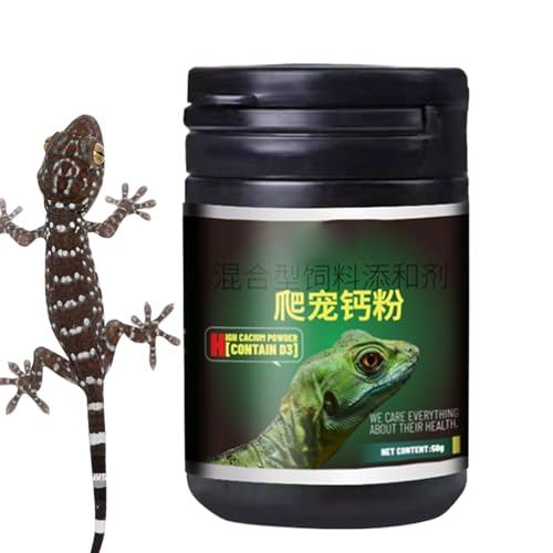 Kalzium Für Reptilien, Futterergänzung Für Chamäleons, Multifunktionales Reptilienkalziumpulver Mit Messlöffel Für Schildkröten Und Andere Reptilien von Generisch