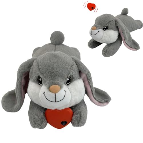 Kaninchen-Herzschlag-Spielzeug, Kuscheltier mit Herzschlag, Kuschelhase mit Herzschlag, Kuscheltier für Kinder, Welpenherzschlag, Stofftier zur Linderung von Trennung, Angstzuständen Kaninchen-Herzschlag-Spielzeug, Kuscheltier mit Herzschlag, Kuschelhase mit Herzschlag, Kuscheltier für Kinder, Welpenherzschlag, Stofftier zur Linderung von Trennung, Angstzuständen von Generisch