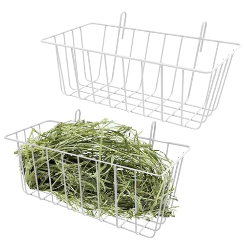 Kaninchen-Heuraufe – 2 Stück Hasen-Heuraufe | Käfig-Heu-Futterspender aus Metall, Kaninchen-Futterspender mit Haken, Kleintierkorb, Haustierkäfig-Zubehör für kleine Tiere Kaninchen-Heuraufe – 2 Stück Hasen-Heuraufe | Käfig-Heu-Futterspender aus Metall, Kaninchen-Futterspender mit Haken, Kleintierkorb, Haustierkäfig-Zubehör für kleine Tiere von Generisch