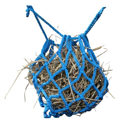 Kaninchen Heutasche, Kaninchen Heu Mesh Bags, Meerschweinchen Heutasche, Hängender Futtersack für Kleintiere, für Kaninchen/Meerschweinchen/Chinchilla (Blau) von Generisch