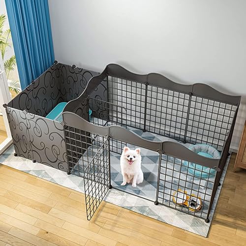 Kaninchengehege aus Metall – Indoor-Hunde-Laufstall für Meerschweinchen, Hamster und Kätzchen, verstellbare DIY-Tür, sicheres und geräumiges Haustiergehege Kaninchengehege aus Metall – Indoor-Hunde-Laufstall für Meerschweinchen, Hamster und Kätzchen, verstellbare DIY-Tür, sicheres und geräumiges Haustiergehege von Generisch