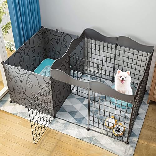 Kaninchengehege aus Metall – Indoor-Hunde-Laufstall für Meerschweinchen, Hamster und Kätzchen, verstellbare DIY-Tür, sicheres und geräumiges Haustiergehege Kaninchengehege aus Metall – Indoor-Hunde-Laufstall für Meerschweinchen, Hamster und Kätzchen, verstellbare DIY-Tür, sicheres und geräumiges Haustiergehege von Generisch