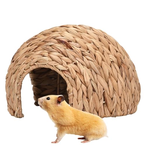 Kaninchengrashaus,Safe Bunny Grass House Natürliches Rohrkolben-Versteck Häschengrashaus, Kaninchenversteck, handgefertigt aus Rohrkolben, für Meerschweinchen und Hamster zum Spielen und Schlafen Kaninchengrashaus,Safe Bunny Grass House Natürliches Rohrkolben-Versteck Häschengrashaus, Kaninchenversteck, handgefertigt aus Rohrkolben, für Meerschweinchen und Hamster zum Spielen und Schlafen von Generisch