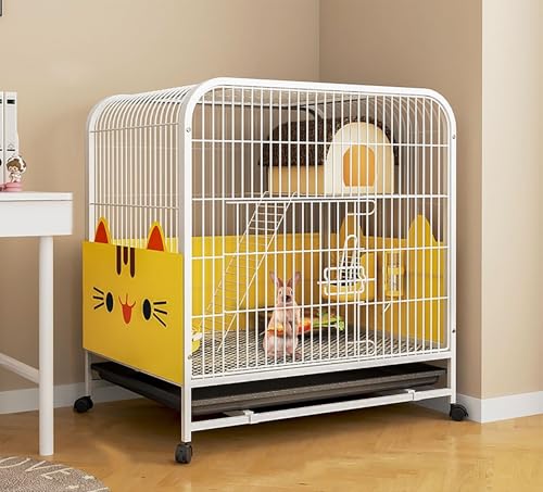 Kaninchenkäfig Meerschweinchenkäfig mit auslaufsicherer Schale, Doppelschichtiges Design, geräumig für 2 Kaninchen, einfacher Zugang und Reinigung, langlebige Konstruktion Kaninchenkäfig Meerschweinchenkäfig mit auslaufsicherer Schale, Doppelschichtiges Design, geräumig für 2 Kaninchen, einfacher Zugang und Reinigung, langlebige Konstruktion von Generisch