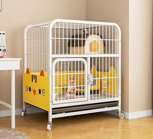 Kaninchenkäfig Meerschweinchenkäfig mit auslaufsicherer Schale, Doppelschichtiges Design, geräumig für 2 Kaninchen, einfacher Zugang und Reinigung, langlebige Konstruktion Kaninchenkäfig Meerschweinchenkäfig mit auslaufsicherer Schale, Doppelschichtiges Design, geräumig für 2 Kaninchen, einfacher Zugang und Reinigung, langlebige Konstruktion von Generisch