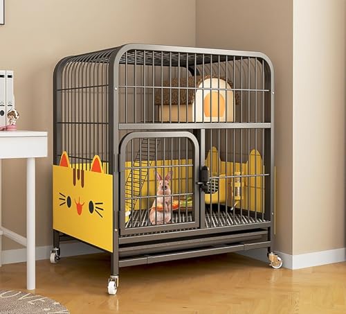Kaninchenkäfig Meerschweinchenkäfig mit auslaufsicherer Schale, Doppelschichtiges Design, geräumig für 2 Kaninchen, einfacher Zugang und Reinigung, langlebige Konstruktion Kaninchenkäfig Meerschweinchenkäfig mit auslaufsicherer Schale, Doppelschichtiges Design, geräumig für 2 Kaninchen, einfacher Zugang und Reinigung, langlebige Konstruktion von Generisch