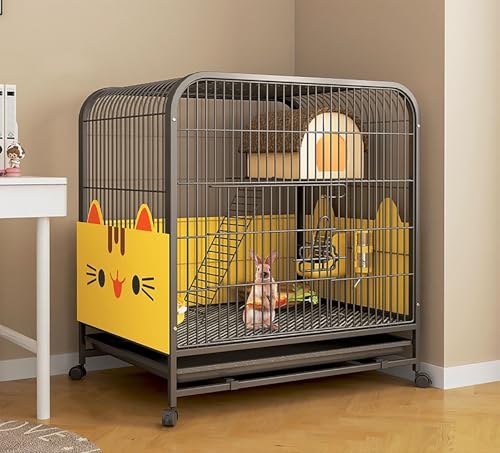 Kaninchenkäfig Meerschweinchenkäfig mit auslaufsicherer Schale, Doppelschichtiges Design, geräumig für 2 Kaninchen, einfacher Zugang und Reinigung, langlebige Konstruktion Kaninchenkäfig Meerschweinchenkäfig mit auslaufsicherer Schale, Doppelschichtiges Design, geräumig für 2 Kaninchen, einfacher Zugang und Reinigung, langlebige Konstruktion von Generisch