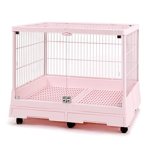 Kaninchenkäfig auf Rädern mit herausziehbaren Schalen, Tür aus gehärtetem Glas, herausnehmbares Kleintierhaus für Kaninchen und Meerschweinchen Kaninchenkäfig auf Rädern mit herausziehbaren Schalen, Tür aus gehärtetem Glas, herausnehmbares Kleintierhaus für Kaninchen und Meerschweinchen von Generisch