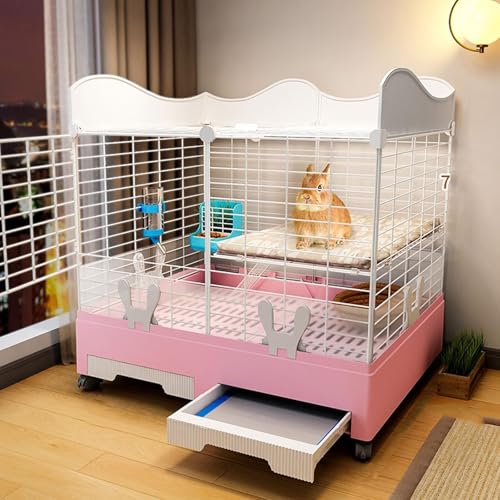 Kaninchenkäfig für den Innenbereich, mit erhöhtem Innensteg und Dachfenster, doppellagiger Kaninchenstall, leicht zu reinigen und zu installieren, Kleintierkäfig mit Urinschutz, großer Kaninchenkäfig Kaninchenkäfig für den Innenbereich, mit erhöhtem Innensteg und Dachfenster, doppellagiger Kaninchenstall, leicht zu reinigen und zu installieren, Kleintierkäfig mit Urinschutz, großer Kaninchenkäfig von Generisch