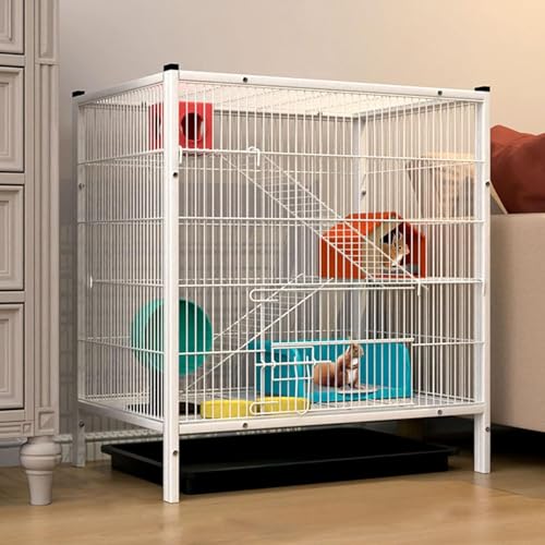 Kaninchenkäfig für den Innenbereich, robust, Metall, offene Oberseite, Kleintierstall für Frettchen, Chinchillas, Katzen, Hunde, Übung, Spielhaus, Haustier-Lebensraum von Generisch