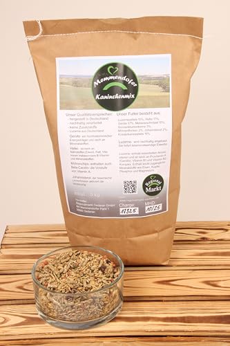 Kaninchenmix, Kaninchenfutter (10kg), Memmendorfer Kaninchenmix – Alleinfuttermittel für Hasen und Kaninchen, Proteinquelle, nachhaltig angebaut mit Luzerne aus Deutschland von Generisch