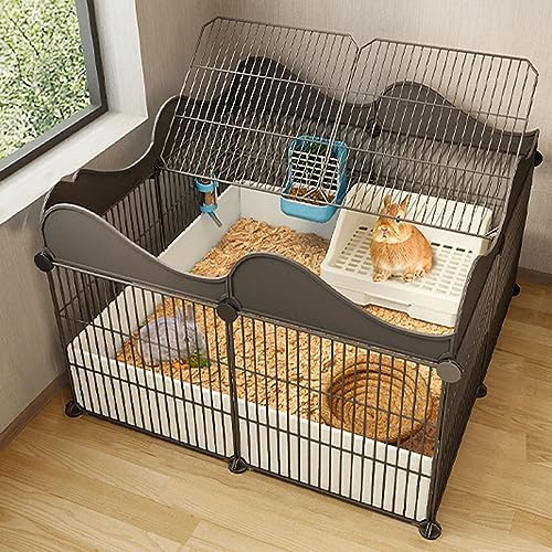 Kaninchenstall Indoor für 1-2 Katzen Indoor DIY Zwinger Kiste für 2 Kaninchen, Metalldraht Kleintierkäfig Haustiergehege, Großer Übungsplatz Ideal Kleintier Kaninchenstall Indoor für 1-2 Katzen Indoor DIY Zwinger Kiste für 2 Kaninchen, Metalldraht Kleintierkäfig Haustiergehege, Großer Übungsplatz Ideal Kleintier von Generisch