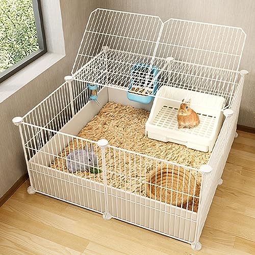 Kaninchenstall Indoor für 2 Kaninchen, Metalldraht Kleintierkäfig Haustiergehege, für 1-2 Katzen Kleintiere, Indoor DIY Zwinger Kiste Großer Übungsplatz Ideal Kaninchenstall Indoor für 2 Kaninchen, Metalldraht Kleintierkäfig Haustiergehege, für 1-2 Katzen Kleintiere, Indoor DIY Zwinger Kiste Großer Übungsplatz Ideal von Generisch