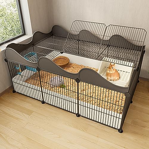 Kaninchenstall Indoor für 2 Kaninchen, Metalldraht Kleintierkäfig Haustiergehege, für 1-2 Katzen Kleintiere, Indoor DIY Zwinger Kiste Großer Übungsplatz Ideal Kaninchenstall Indoor für 2 Kaninchen, Metalldraht Kleintierkäfig Haustiergehege, für 1-2 Katzen Kleintiere, Indoor DIY Zwinger Kiste Großer Übungsplatz Ideal von Generisch