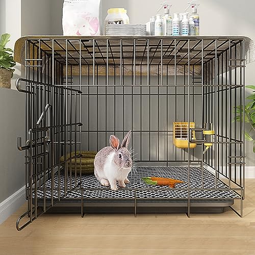 Kaninchenstall auf Rädern Innen, mit tiefen ausziehbaren Schalen und mobiler Umlenkrolle, Meerschweinchenkäfig Metalldrahtnetz Villa, Kleintierhaus für Frettchen, Chinchilla, Igel Kaninchenstall auf Rädern Innen, mit tiefen ausziehbaren Schalen und mobiler Umlenkrolle, Meerschweinchenkäfig Metalldrahtnetz Villa, Kleintierhaus für Frettchen, Chinchilla, Igel von Generisch