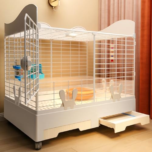 Kaninchenstall für den Innenbereich mit Rädern, leicht zu reinigender Ablage und Ablagefläche für kleine Haustiere wie Kaninchen, Meerschweinchen und mehr Kaninchenstall für den Innenbereich mit Rädern, leicht zu reinigender Ablage und Ablagefläche für kleine Haustiere wie Kaninchen, Meerschweinchen und mehr von Generisch