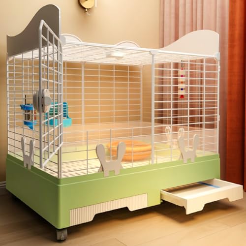 Kaninchenstall für den Innenbereich mit Rädern, leicht zu reinigender Ablage und Ablagefläche für kleine Haustiere wie Kaninchen, Meerschweinchen und mehr Kaninchenstall für den Innenbereich mit Rädern, leicht zu reinigender Ablage und Ablagefläche für kleine Haustiere wie Kaninchen, Meerschweinchen und mehr von Generisch