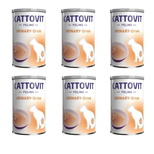 Kattovit Urinary Drink mit Huhn | 6er Pack | 6 x 135ml | Ergänzungsfuttermittel für Katzen mit Struvitsteinrezidiven | Kann zur höheren Flüssigkeitsaufnahme beitragen von Kattovit