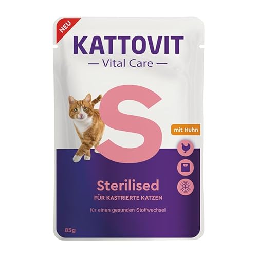 Kattovit Vital Care / Anti Hairball, Digestive, Hair&Skin, Indoor, Sterilised / 20x 85g (Sterilised) von Generisch