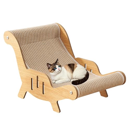 Katze Couch Kratzbaum - 2 in 1 Stuhl & Kratzbett mit Sisalmatte, Holzrahmen Katzenmöbel für Indoor Katzen Katze Couch Kratzbaum - 2 in 1 Stuhl & Kratzbett mit Sisalmatte, Holzrahmen Katzenmöbel für Indoor Katzen von Generisch