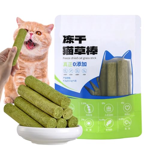 Katze Lebensmittel in, 6 x Katzensnack Snack für natürliche Begleiter - Erhöht die Interaktion Zur Reinigung Der Zähne Der Katze Fütterbares Katzenspielzeug Für Innen Für Balkon von Generisch